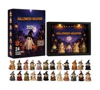 2026 Spooky Ghost Halloween Countdown Calendars, 24 Days Acrylic Spooky Ghost Toy Set, With Picture Frame, LED Lighting, For Kids Adults Boys Girls Holiday Vacation Party
