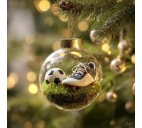 2026 Sports Holiday Ornament, 3D Crystal Sports Christmas Tree Ornaments with Micro Scenes, SportsOrnament Set with Winter Theme Holiday Tree Decor, Gift for Athletes, Fans and Families