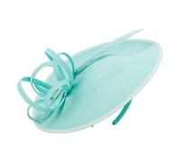 2026 spring and summer women's retro ladylike headdress feather bow headband(Lake Blue)