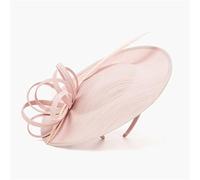 2026 spring and summer women's retro ladylike headdress feather bow headband(Pink)
