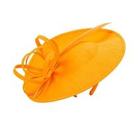 2026 spring and summer women's retro ladylike headdress feather bow headband(Yanyellow)