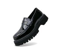 2026 Spring Autumn Edition Youth Le Fu Shoes Thick Soles Height Increasing Shoes Black Fashion Men's Casual Leather Shoes Elegant Men Summer, other, 9 UK