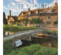 2026 Square Wall Calendar, Cotswolds, 16-Month Scenic Britain Theme with 180 Reminder Stickers (30 x 30 CM)