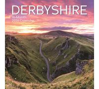 2026 Square Wall Calendar, Derbyshire, 16-Month Scenic Britain Theme with 180 Reminder Stickers (30 x 30 CM)