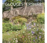 2026 Square Wall Calendar, Gloucestershire, 16-Month Scenic Britain Theme with 180 Reminder Stickers (30 x 30 CM)