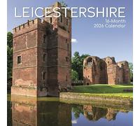 2026 Square Wall Calendar, Leicestershire, 16-Month Scenic Britain Theme with 180 Reminder Stickers (30 x 30 CM)