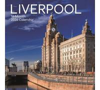 2026 Square Wall Calendar, Liverpool, 16-Month Scenic Britain Theme with 180 Reminder Stickers (30 x 30 CM)
