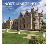 2026 Square Wall Calendar, Northamptonshire, 16-Month Scenic Britain Theme with 180 Reminder Stickers (30 x 30 CM)