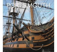 2026 Square Wall Calendar, Portsmouth, 16-Month Scenic Britain Theme with 180 Reminder Stickers (30 x 30 CM)