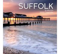 2026 Square Wall Calendar, Suffolk, 16-Month Scenic Britain Theme with 180 Reminder Stickers (30 x 30 CM)