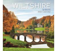 2026 Square Wall Calendar, Wiltshire, 16-Month Scenic Britain Theme with 180 Reminder Stickers (30 x 30 CM)