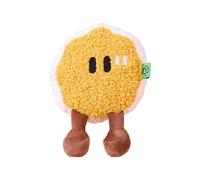 2026 Squeaky Dog Toy with Crinkle Sound, Breakfast Bread Design, Interactive Chew Toy for Dogs Cats, Soft Fabric to Prevent Boredom for Daily Play (Yellow, 15 x 12 cm)