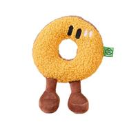 2026 Squeaky Dog Toy with Crinkle Sound, Breakfast Bread Design, Interactive Chew Toy for Dogs Cats, Soft Fabric to Prevent Boredom for Daily Play (Yellow, 19 x 14 cm)