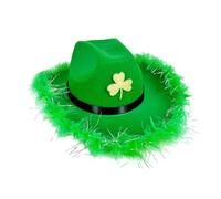 2026 St. Patrick's Day Party Performance Irish Green With Wrapped Bucket Hat With Lights (Dark Green, One Size)