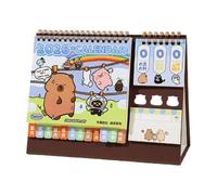2026 Standing Desk Calendar - Capybara Design Cartoon Illustration Planner, Daily Weekly Organizer | Standing Desk Calendar 2026 For Girls Students Home Office Dorm School Bedroom Shelf Planning