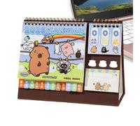 2026 Standing Desk Calendar - Monthly Planner 23 x 17.7 cm, Capibara Paper Graphics, Cute Cartoon Program with Funny Illustration | Desk Organizer for Women, Students