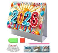 2026 Standing Desk Calendar - Upgraded DIY-Diamond Art Painting Monthly Flip-Desktop Calendar with to-Do-Lists Desktop CalendarPlanner for Home Office