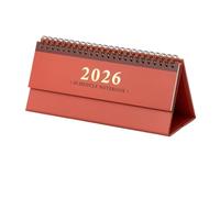 2026 Standing Flip Calendar,Mini Desk Calendar,Flip Style Checklist Planner,Minimalist Design Desk Planner for Office Home(Red)