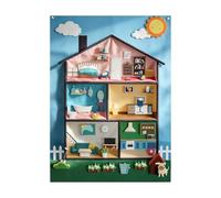 2026 Storyboard Room | Interactive Storyboard (104 x 75 cm) | Sensory Learning Promotion Game for Preschool Children (from 3 Years) | Boys Developing Skills | Girls Travel (Light Blue,