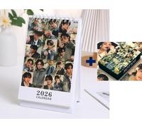 2026 Stray Kids Desk Calendar - Kpop Idol Photo Calendar + Photo card Set Option (Type A Calendar with 127pcs Photocard pack)