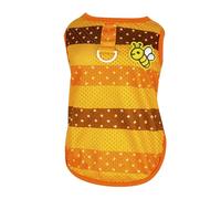 2026 Striped Dog Shirt, Suitable for Small Dogs, Soft Breathable Mesh Summer Puppy Vest, T-Shirt with Linen Ring Pattern, Sweater, XS/S/M/L/XL, Pet Clothing Vest (Orange5,