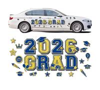 2026 Student Graduation Ceremony Car Magnets | Twenty-four Pieces Exterior Decoration - For Car,For Refrigerator Door, Garage Door, Parade Fleet, Cruise Ship, Graduation Party