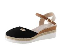 2026 Stylish Women's Sandals with Wedge Heel for Everyday Leisure Open Toe Design Meets Practical Perfect for Summer and Autumn Outfits Comfortable Shoe Choice with Trendy Look, black, 6 UK