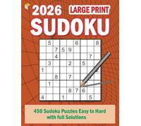 2026 Sudoku: 450 Sudoku Puzzle Easy to Hard with Solution for Adults, Large Print