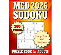 2026 Sudoku Puzzle Book for Adults: 360 Medium 9x9 Large Print Puzzles. All Solutions in Book 16pt. Vol. 3 (2026 Medium Sudoku Puzzles 9x9)