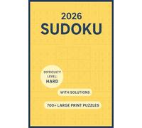 2026 Sudoku Puzzle Book: Hard Difficulty Daily Puzzle Challenge