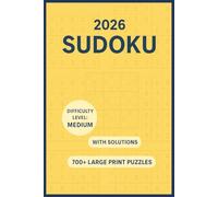 2026 Sudoku Puzzle Book: Medium Difficulty Daily Puzzle Challenge