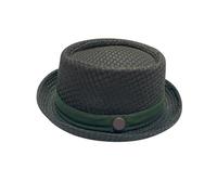2026 Summer Breathable Mesh Pork Pie Hat Men's Porkpie Hats Bowler Unisex Lightweight Packable Sunprotection Beach Outdoor Jazz Cap Beach Travel Party (Army Green, One Size)