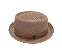 2026 Summer Breathable Mesh Pork Pie Hat Men's Porkpie Hats Bowler Unisex Lightweight Packable Sunprotection Beach Outdoor Jazz Cap Beach Travel Party (1-Khaki, One Size)