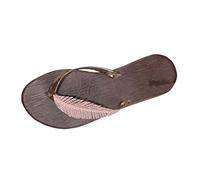 2026 Summer Womens Leaf Rhinestone Toe Post Flip Flops, Flat Wide Fit Walking Sandals, Open Toe Casual Beach Slides Footwear UK (7)