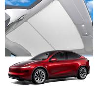 2026 Sunshade Roof for Tesla New Model Y Juniper [Never Sag, Heat Loss] Magnetic-Mid Design, Foldable Heat Insulation Glass Roof Sun Shade for Tesla Model Y Refresh Interior Accessories, Gray