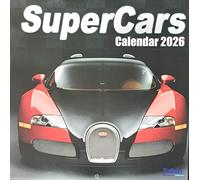2026 Super Cars Square Wall Calendar 16 Months Sports Performance Racing Race Fast Home Kitchen Christmas Birthday New Year