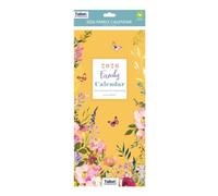 2026 Super Slim Month to View Spiral Bound Hanging Wall Calendar Home Office (Botanical 5 Column)