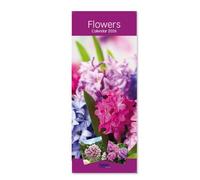 2026 Super Slim Month to View Spiral Bound Hanging Wall Calendar Home Office (Flowers)
