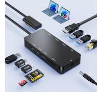 2026 Surface Dock Station Hub 10in1 with 4k@60Hz HDMI +RJ45 Ethernet+DC | Microsoft Surface Pro Docking Station with72W Power,for Surface Pro 12/11/10/9/8/X/7/6/5/4/3,Surface Laptop, Laptop Go,Book