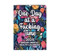 2026 Sweary Mental Health Calendar Funny Monthly Creative Wall Planner for Home Office Home Art Gag Humor Gift