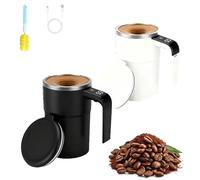 2026 tasse à agitation automatique rechargeable, tasse à agitation automatique améliorée, tasses à café à agitations magnétique automatiques avec affichage de la température avec couvercle (2PCS-A)