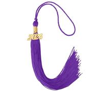 2026 Tassel Graduation, Tassels for Graduation Cap 2026, Purple Tassel Cap Decorations with Gold Charms Memorial Cords Graduate Hat Ceremonies Accessories for Class of School Grad Souvenir Gifts