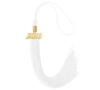 2026 Tassel Graduation, Tassels for Graduation Cap 2026, White Tassel Cap Decorations with Gold Charms Memorial Cords Graduate Hat Ceremonies Accessories for Class of School Grad Souvenir Gifts