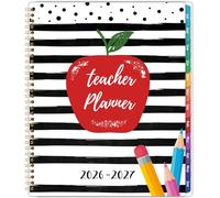 2026 Teacher Planner, Lesson Planner 2026, January 2026 - December 2026, 8.5" x 11", Spiral Bound, Colorful Monthly Tabs