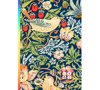 2026: Terminkalender mit Uhrzeiten 5 Uhr - 23 Uhr täglich | 1 Woche auf 2 Seiten | A4 Wochenplaner mit Zeiteinteilung | Kalenderbuch Planer Organizer ... | William Morris Vogel Floral Muster