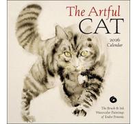 The Artful Cat 2026 Wall Calendar: Brush & Ink Watercolor Paintings
