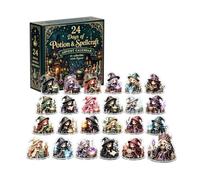 2026 The Five Covens Witch Advent Calendar, 24-Days Witchy Magic Advent Calendar, 24 Collectible Halloween Witch Figurines, Spooky Mystery Surprise Gift for Girls & Witch Lovers, Desktop Decor，B01