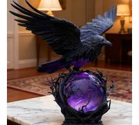 2026 The Mysterious Crow LED Light On The Luminous Sculpture In Gothic Style