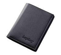 2026 Thin Vertical Men's Wallet with Practical Coin Section as a Slim Wallet in Compact Design (Black, One Size)