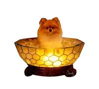 2026 This cute bath night lamp with animal motif provides a cosy atmosphere in no time at all, provides cosy warmth at night. It has a USB port. (Gold, 13.5 cm)